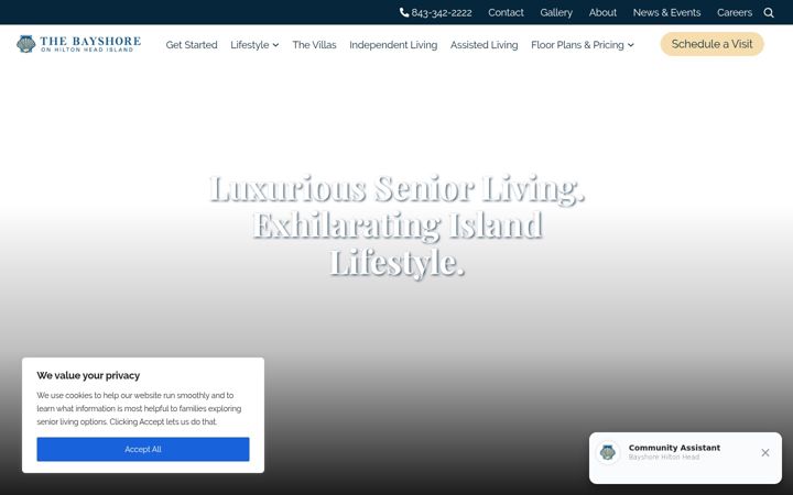 Screenshot of bayshorehiltonhead.com