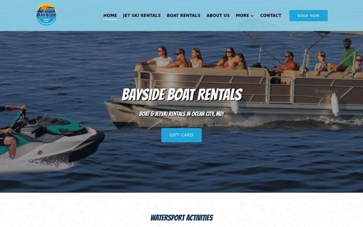 Screenshot of baysideboatrentals.com