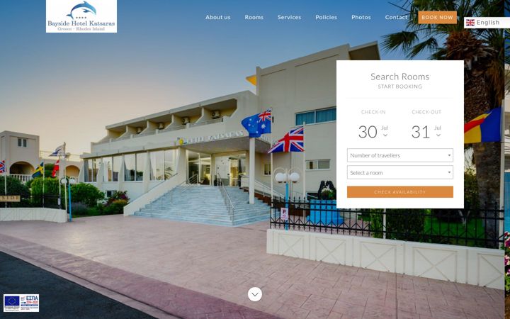 Screenshot of baysidehotel.gr