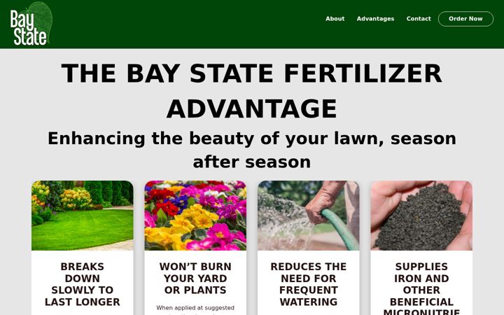 Screenshot of baystatefertilizer.com