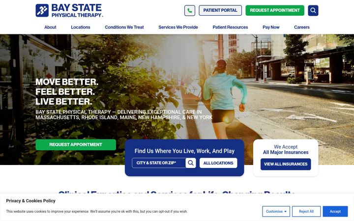 Screenshot of baystatept.com