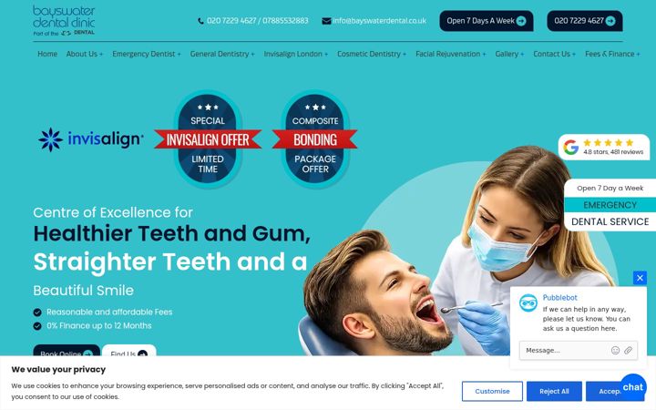 Screenshot of bayswaterdental.co.uk