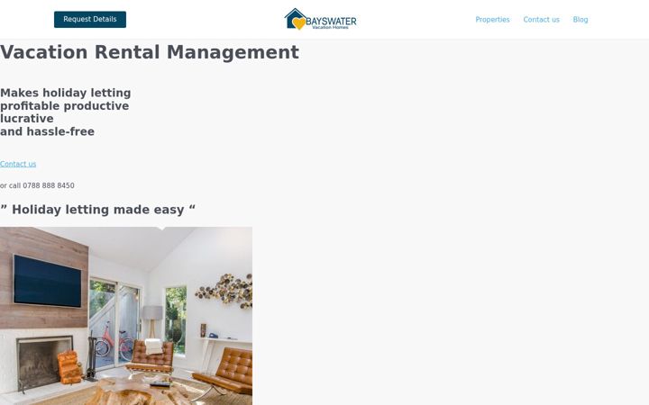 Screenshot of bayswatervacationhomes.co.uk