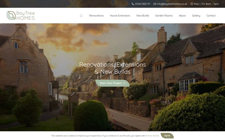 Screenshot of baytreehomes.co.uk