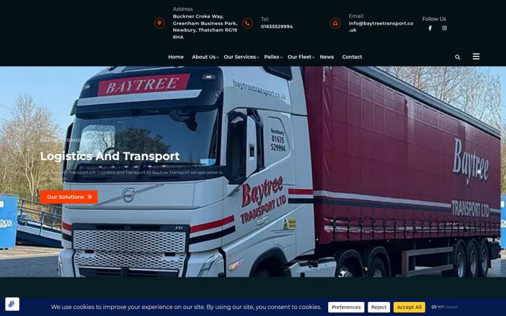 Zrzut ekranu baytreetransport.co.uk