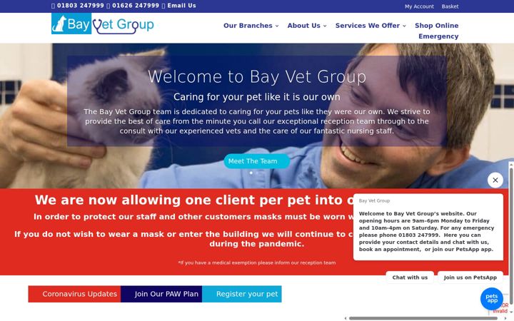 Zrzut ekranu bayvetgroup.uk