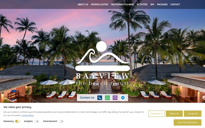 Screenshot of bayview-myanmar.com