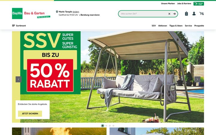 Screenshot of baywa-baumarkt.de