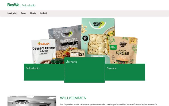 Screenshot of baywa-fotostudio.de