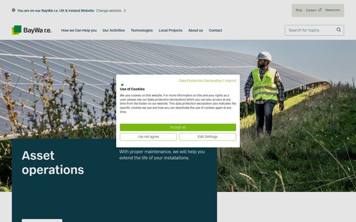 Zrzut ekranu baywa-re.co.uk