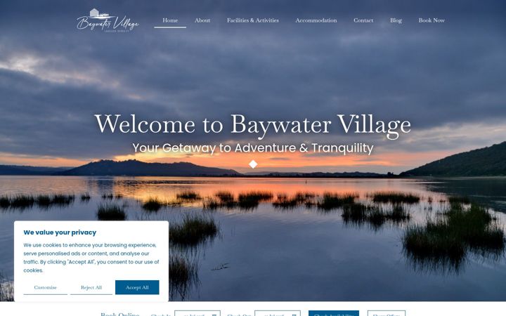 Ekrano kopija baywaterv.co.za
