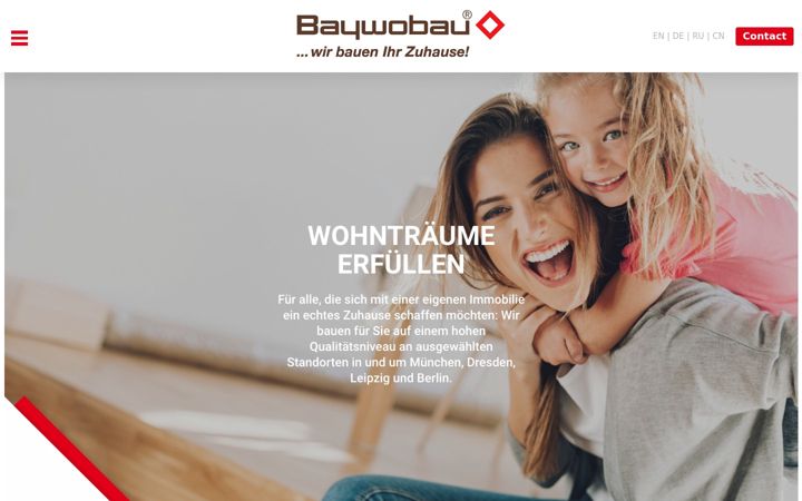 Snímek obrazovky baywobau.de