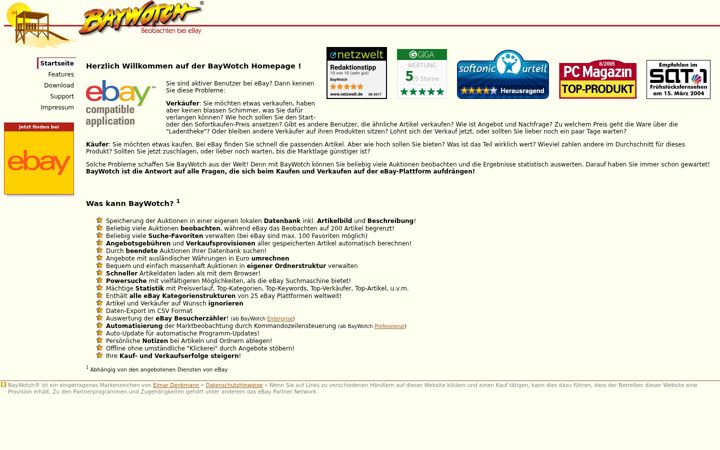 Screenshot of baywotch.de