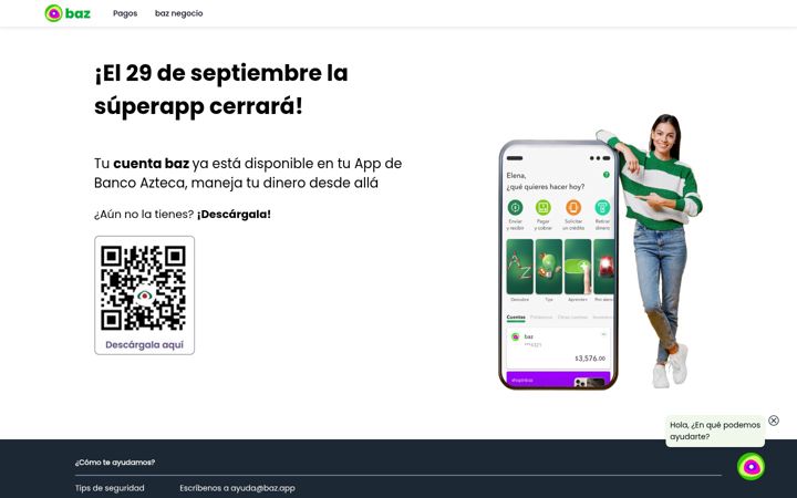 Screenshot of baz.app