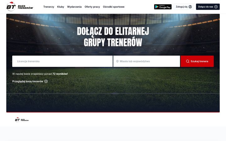 Képernyőkép: baza-trenerow.pl