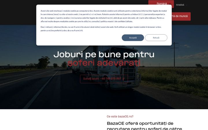 Screenshot of bazace.ro