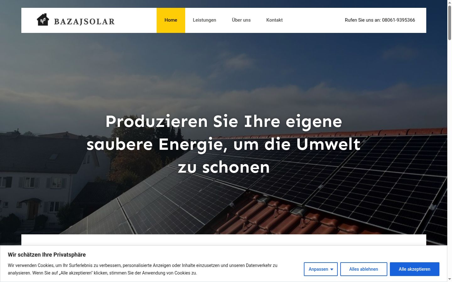 Screenshot tal-banner tal-kunsens muri qabel kwalunkwe interazzjoni