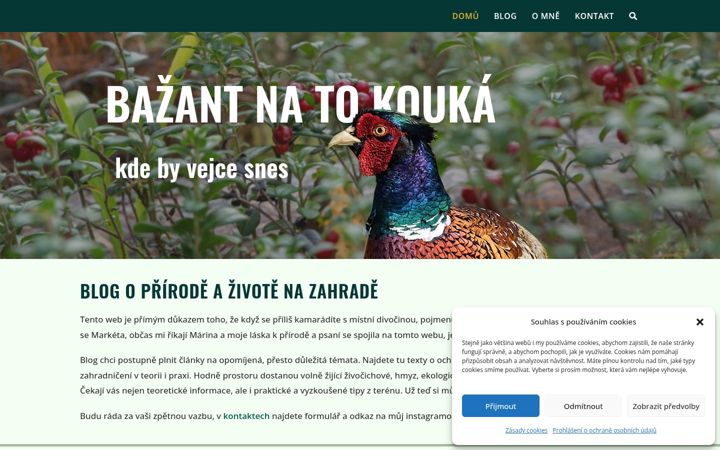 Skärmbild av bazantnatokouka.cz