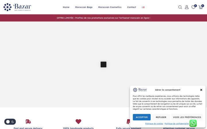 Screenshot of bazar-shop-tourist-morocco.com