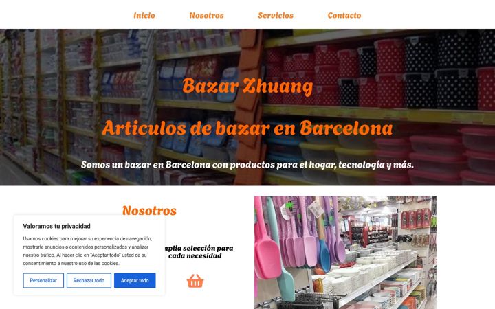 Screenshot of bazar-zhuang.es