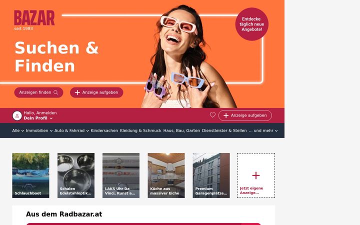 Screenshot of bazar.at