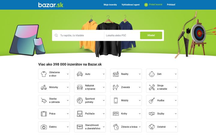 Screenshot of bazar.sk