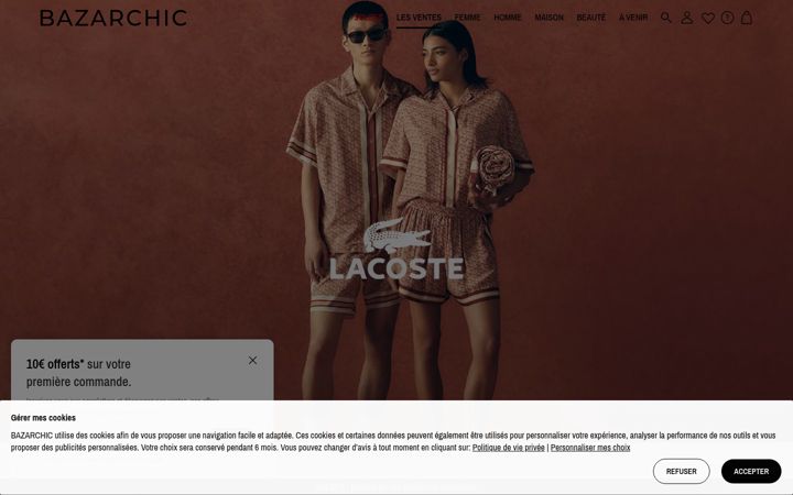 Screenshot of bazarchic.com
