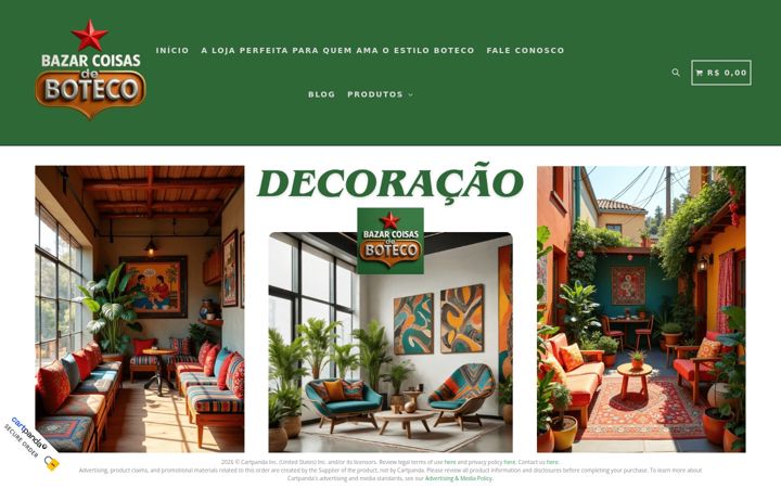 Screenshot of bazarcoisasdeboteco.com.br