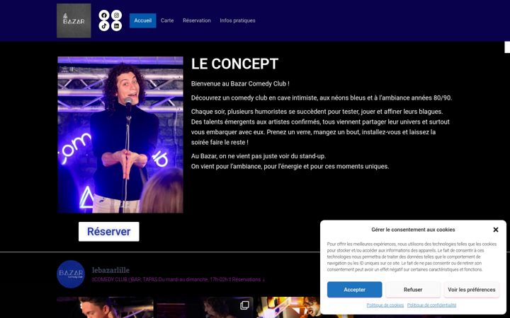 Screenshot ta' bazarcomedy.fr