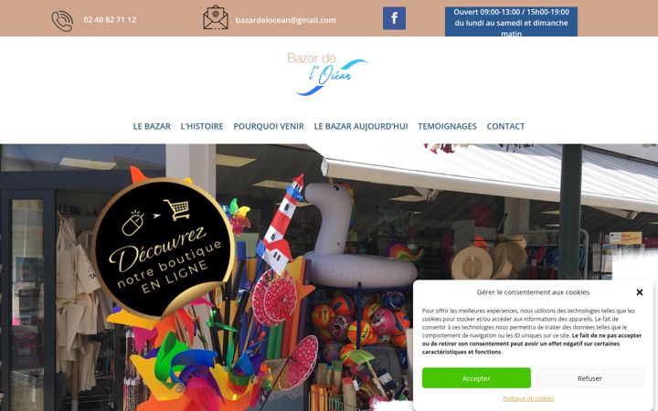 Screenshot of bazardelocean.fr