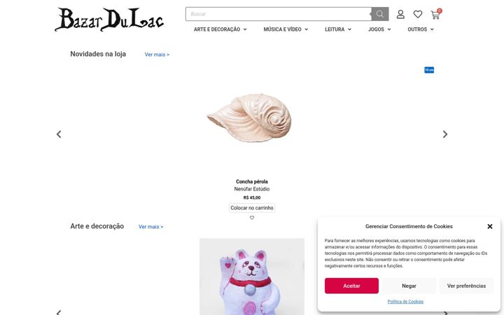 Screenshot of bazardulac.com.br