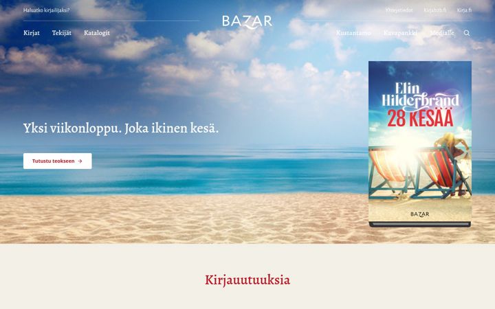 Screenshot of bazarkustannus.fi