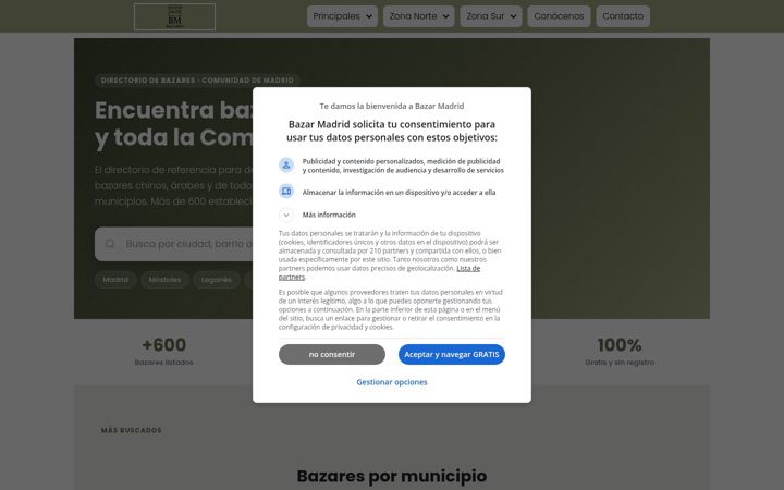 Screenshot of bazarmadrid.es