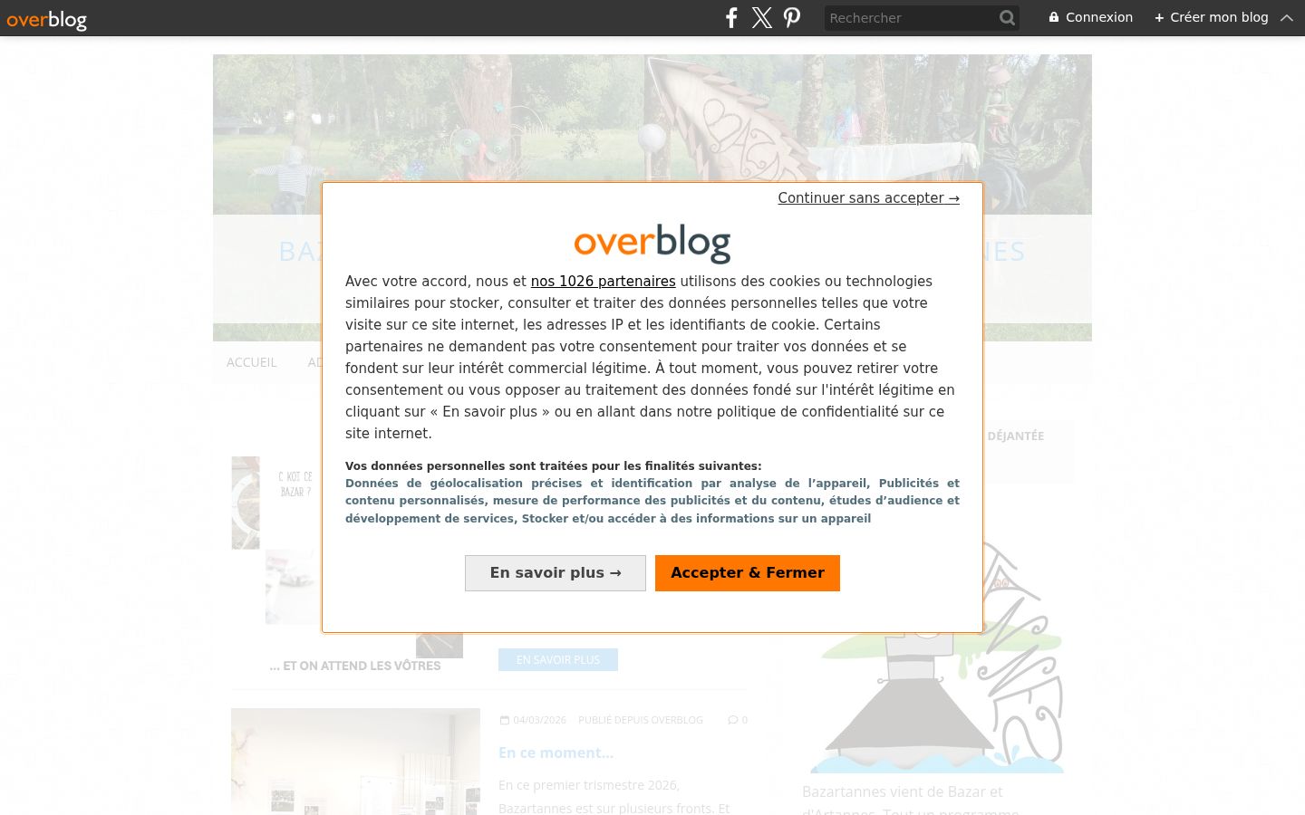Screenshot des Einwilligungsbanners vor jeglicher Interaktion