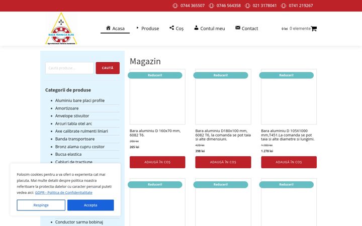 Screenshot of bazatehnica.ro