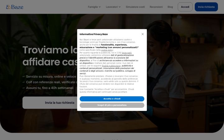 Screenshot of bazeapp.it