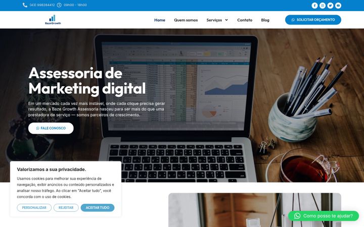 Screenshot van bazegrowth.com.br