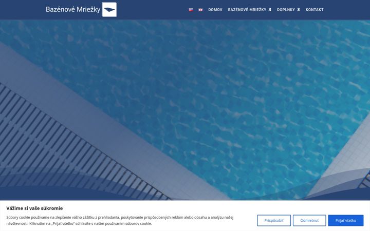 Screenshot of bazenovemriezky.sk