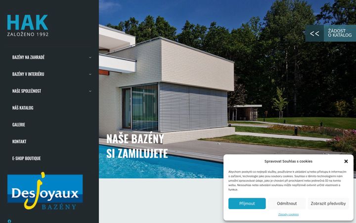 Skärmbild av bazeny-desjoyaux.cz