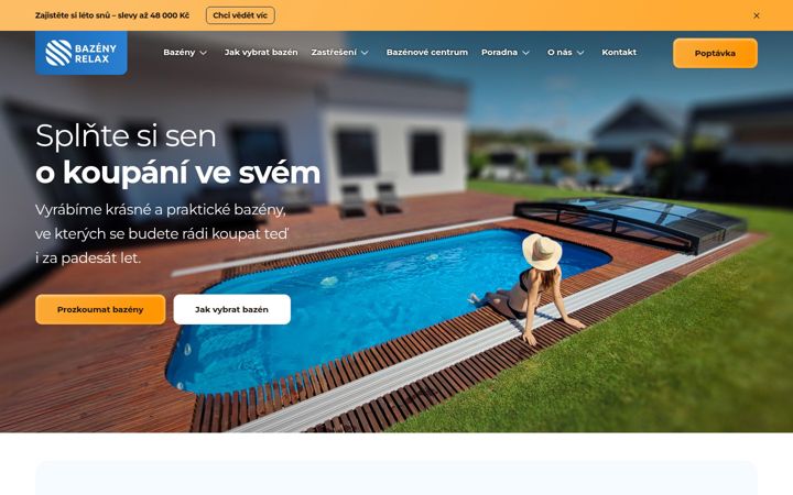 Screenshot of bazeny-relax.cz