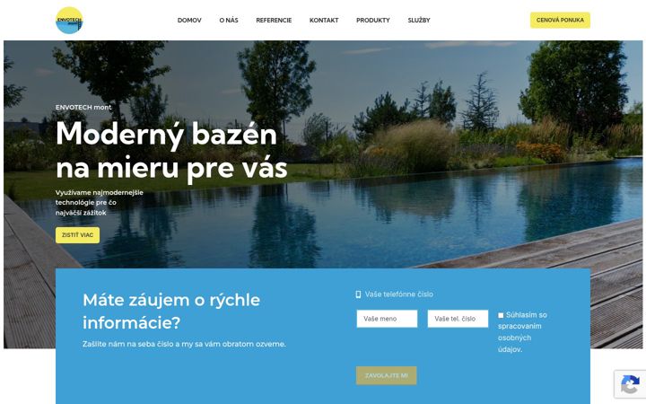 Screenshot of bazenyaquaservis.sk