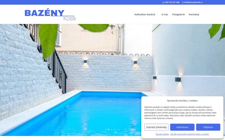 Screenshot of bazenykosik.cz