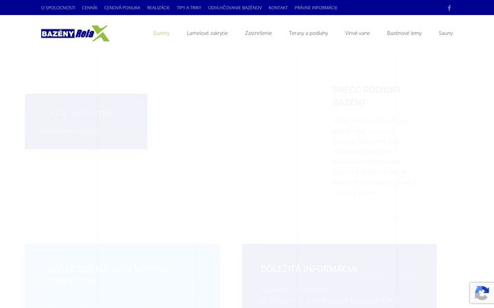 Screenshot of bazenyrelax.sk