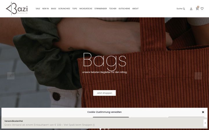 Screenshot of bazi.at