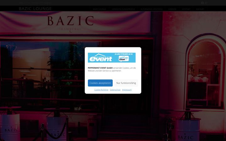 Snímek obrazovky baziclounge.de