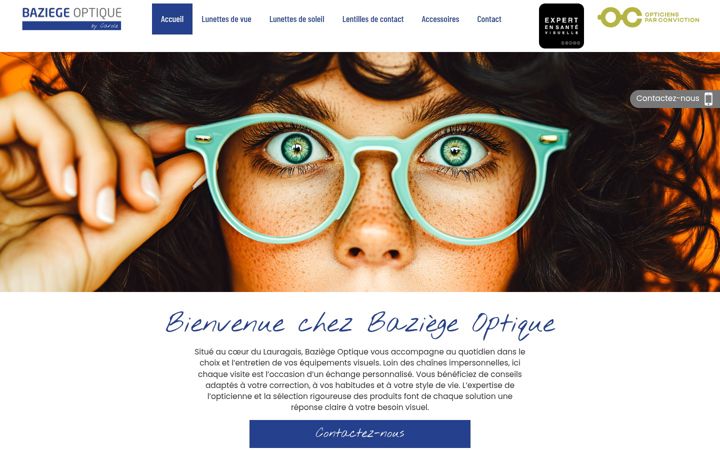 Screenshot of baziegeoptique.fr