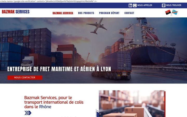 Screenshot of bazmak-services.com
