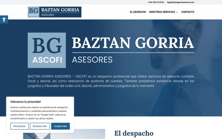 Screenshot of baztangorriaasesores.com