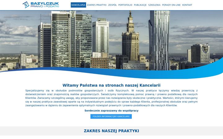 Screenshot stránky bazylczuk.pl