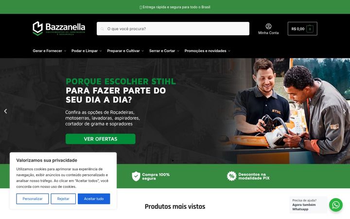 Screenshot of bazzanellaequipamentos.com.br